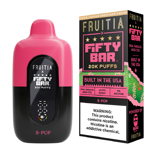 B-Pop Fruitia x Fifty Bar 20K - Black Coral