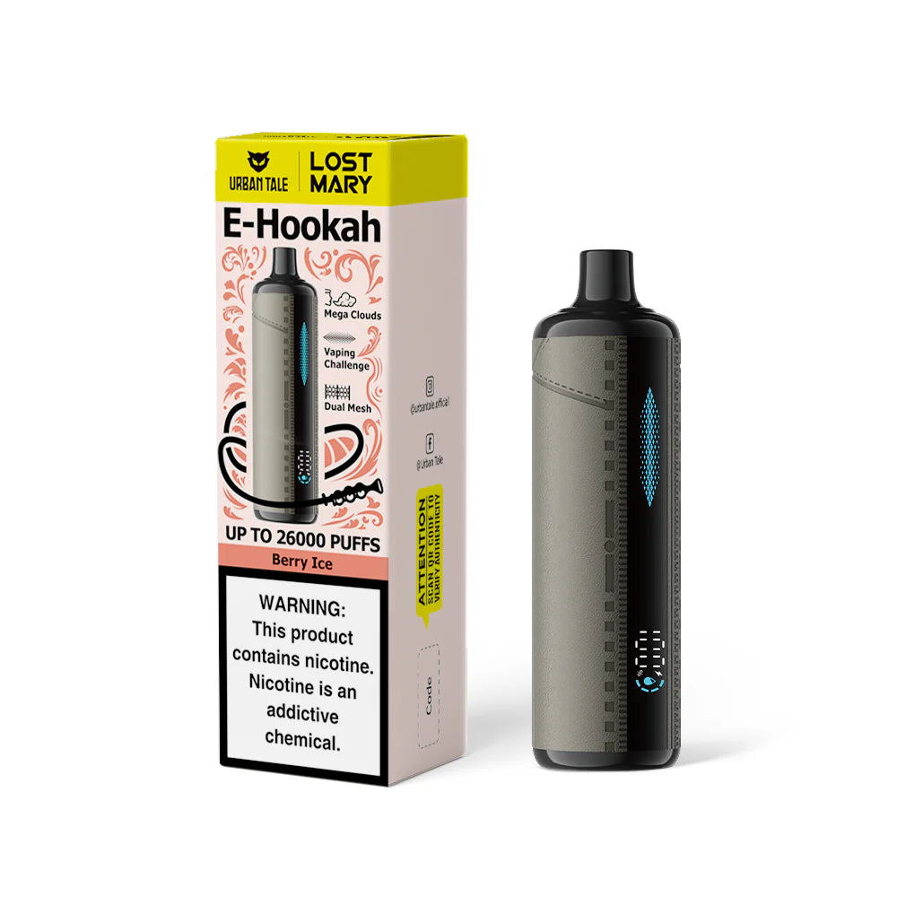 Berry Ice Urban Tale x Lost Mary E-Hookah 26000 - Black Coral