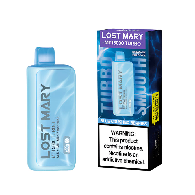 Blue Crushed Berries Lost Mary MT15000 Turbo - Black Coral