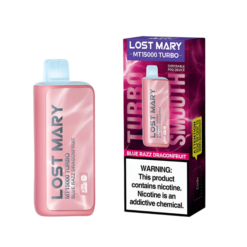 Blue Razz Dragonfruit Lost Mary MT15000 Turbo - Black Coral