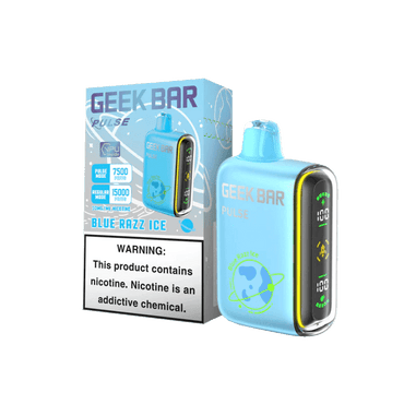 Geek Bar Pulse 15000 Blue Razz Ice Disposable Vape - Black Coral