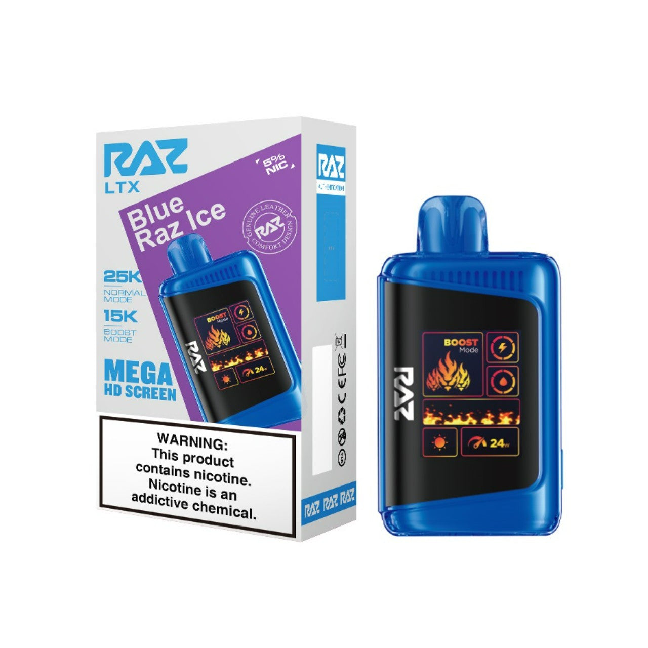 Blue Razz Ice Raz LTX 25K - Black Coral