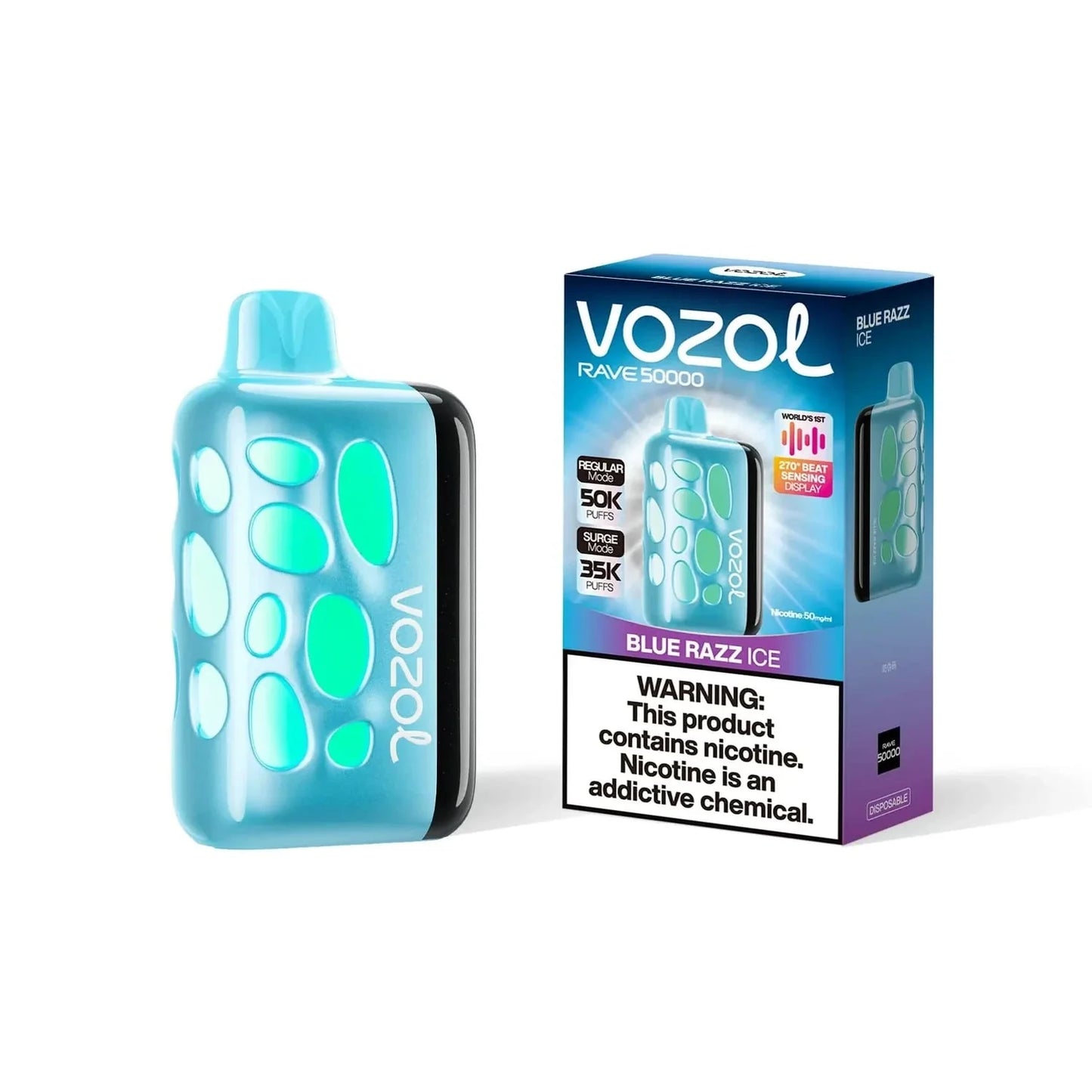 Blue Razz Ice Vozol Rave 50000