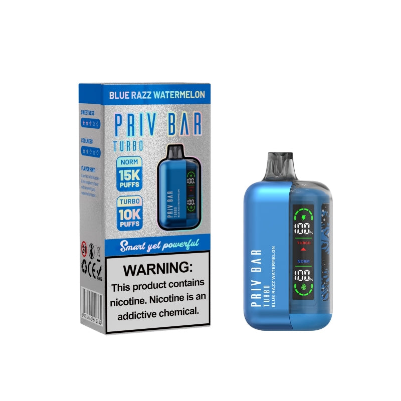 Blue Razz Watermelon Priv Bar Turbo 15000 - Black Coral