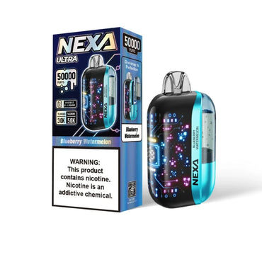 Nexa Ultra 50000 Blueberry Watermelon Disposable Vape - Black Coral