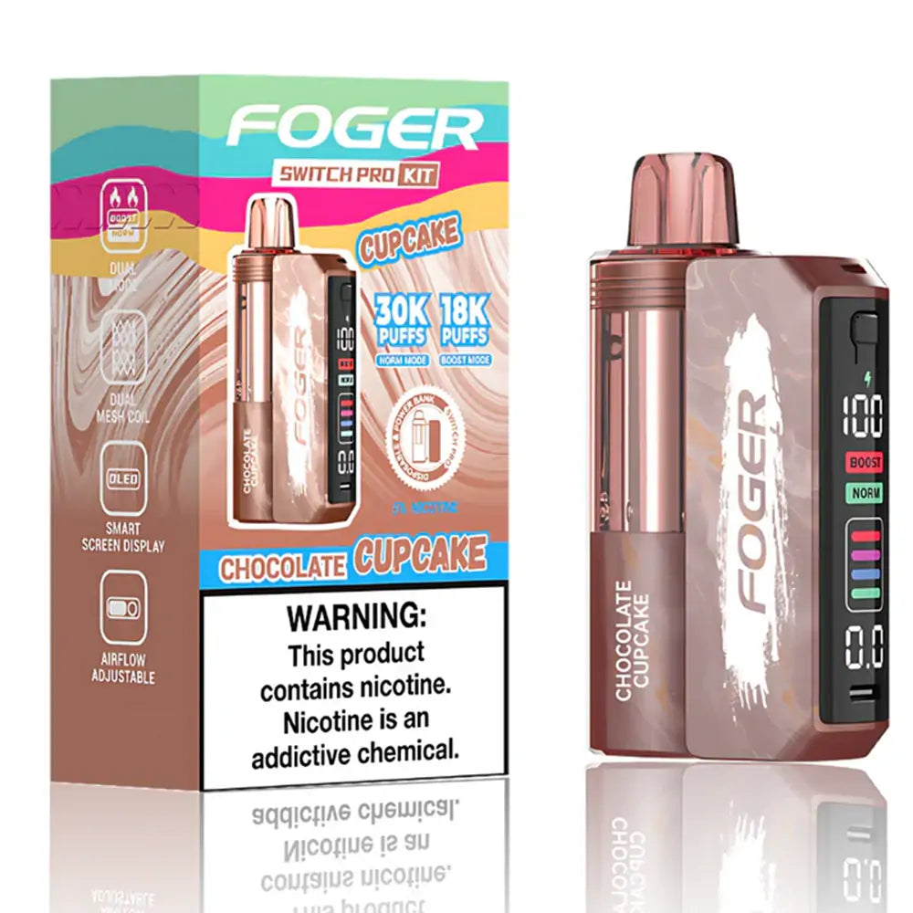 Foger Switch Pro 30K Kit Chocolate Cupcake DIsposable Vape - Black Coral