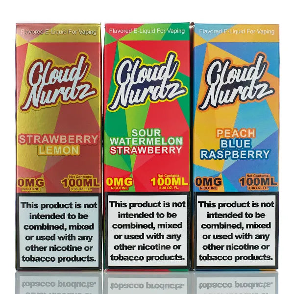 Cloud Nurdz E-Liquid - No Nicotine Vape Juice - 100ml - Black Coral