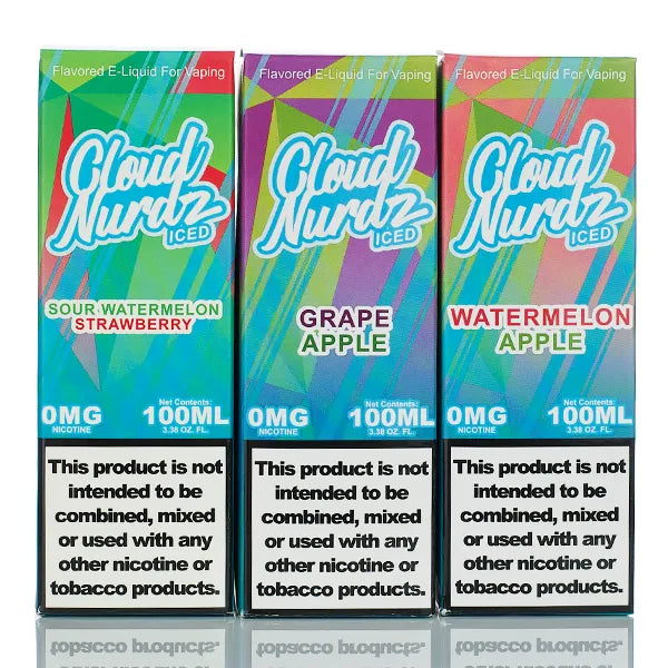 Cloud Nurdz ICED E-Liquid - No Nicotine Vape Juice - 100ml - Black Coral