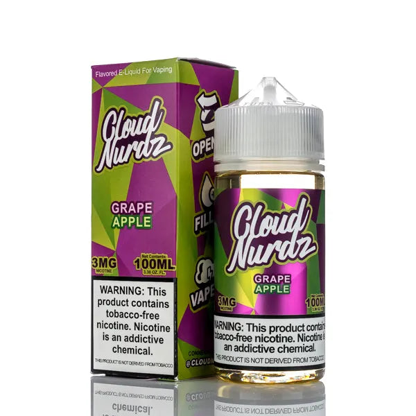Cloud Nurdz E-Liquid - Grape Apple - 100ml - Black Coral