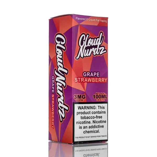 Cloud Nurdz E-Liquid - Grape Strawberry - 100ml - Black Coral
