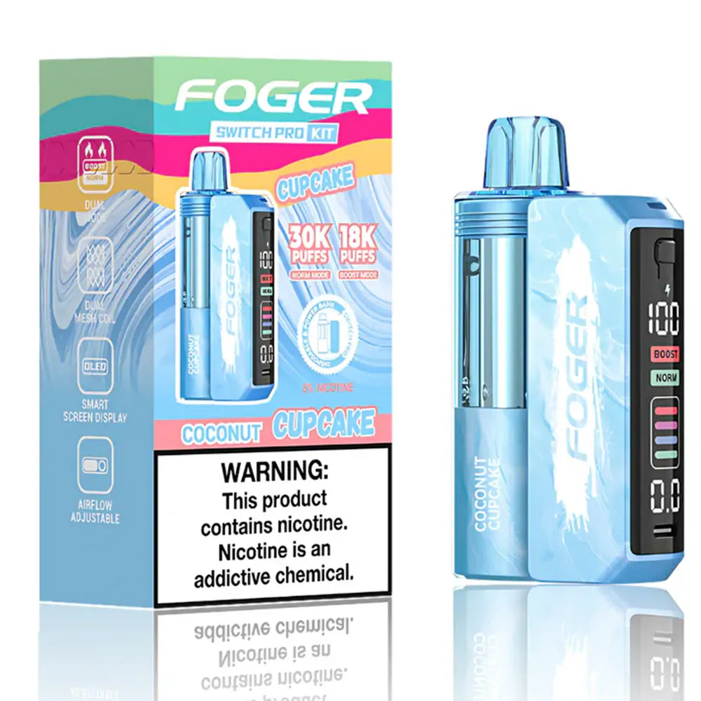 Foger Switch Pro 30K Kit Coconut Cupcake Disposable Vape - Black Coral