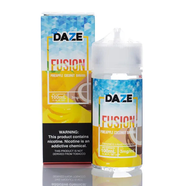 7 Daze Fusion TFN - Pineapple Coconut Banana ICED - 100ml - Black Coral