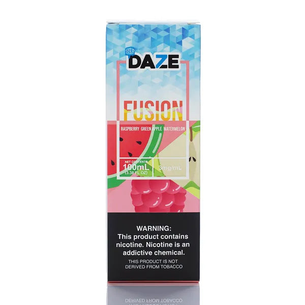 7 Daze Fusion TFN - Raspberry Green Apple Watermelon ICED - 100ml - Black Coral