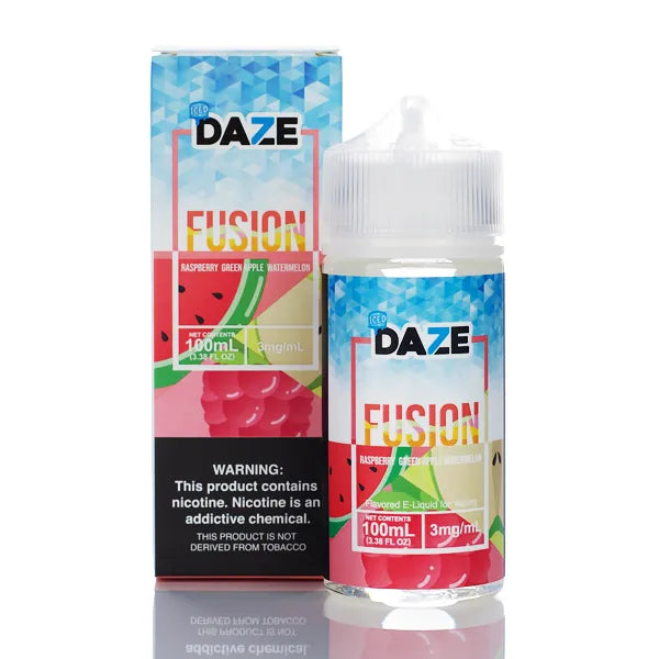 7 Daze Fusion TFN - Raspberry Green Apple Watermelon ICED - 100ml - Black Coral