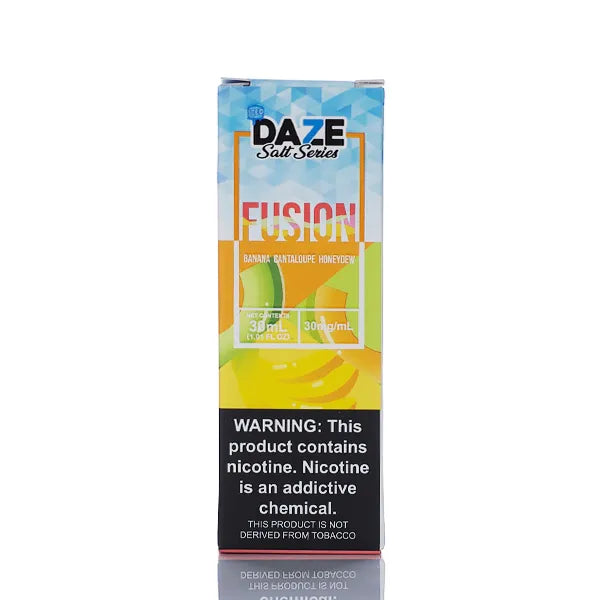 7 Daze Fusion TFN Salt - Banana Cantaloupe Honeydew ICED - 30ml - Black Coral