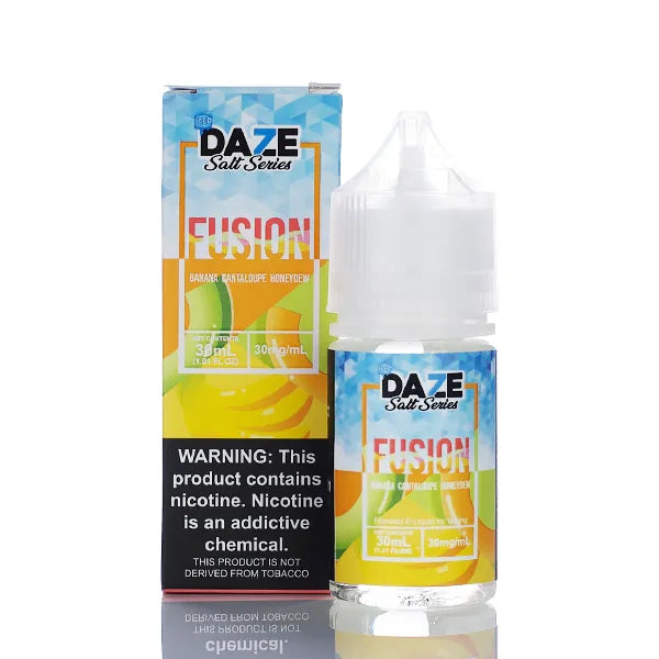 7 Daze Fusion TFN Salt - Banana Cantaloupe Honeydew ICED - 30ml - Black Coral
