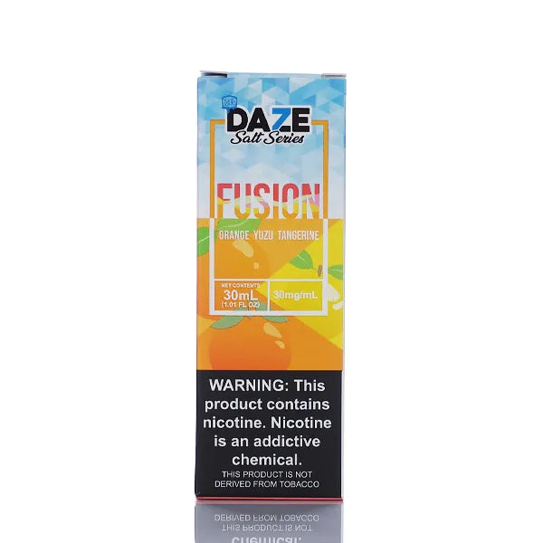 7 Daze Fusion TFN Salt - Orange Yuzu Tangerine ICED - 30ml - Black Coral