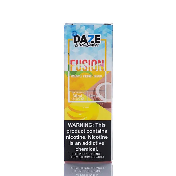 7 Daze Fusion TFN Salt - Pineapple Coconut Banana ICED - 30ml - Black Coral