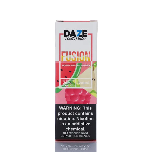7 Daze Fusion TFN Salt - Raspberry Green Apple Watermelon - 30ml - Black Coral