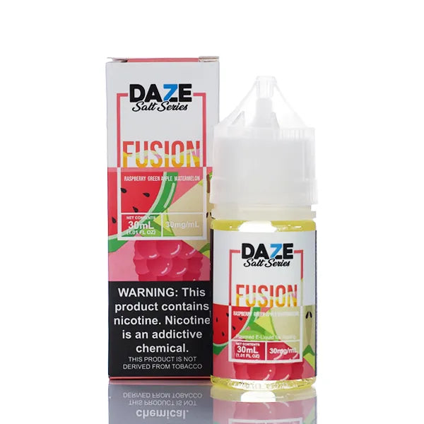 7 Daze Fusion TFN Salt - Raspberry Green Apple Watermelon - 30ml - Black Coral