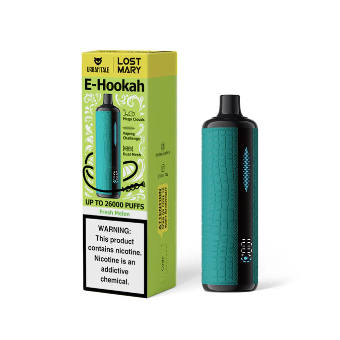 Fresh Melon Urban Tale x Lost Mary E-Hookah 26000 - Black Coral
