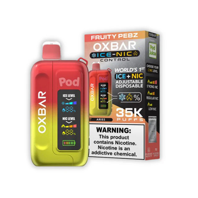 Fruity Pebz Oxbar Ice-Nic Control 35K - Black Coral