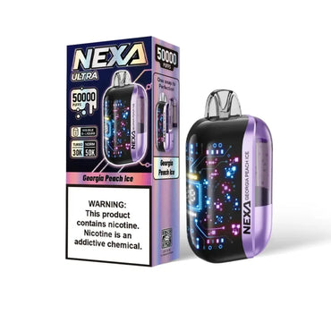 Nexa Ultra 50000 Georgia Peach Ice Disposable Vape - Black Coral