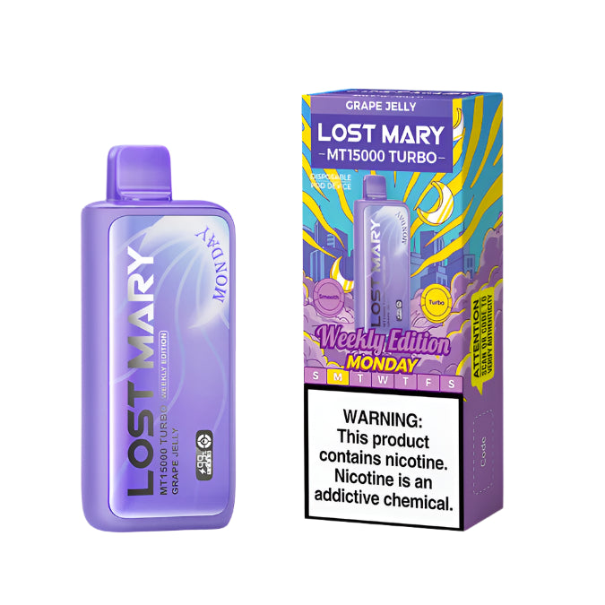 Grape Jelly Lost Mary MT15000 Turbo Weekly Edition - Black Coral