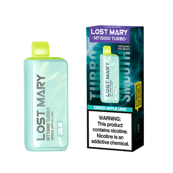 Green Apple Lime Lost Mary MT15000 Turbo - Black Coral