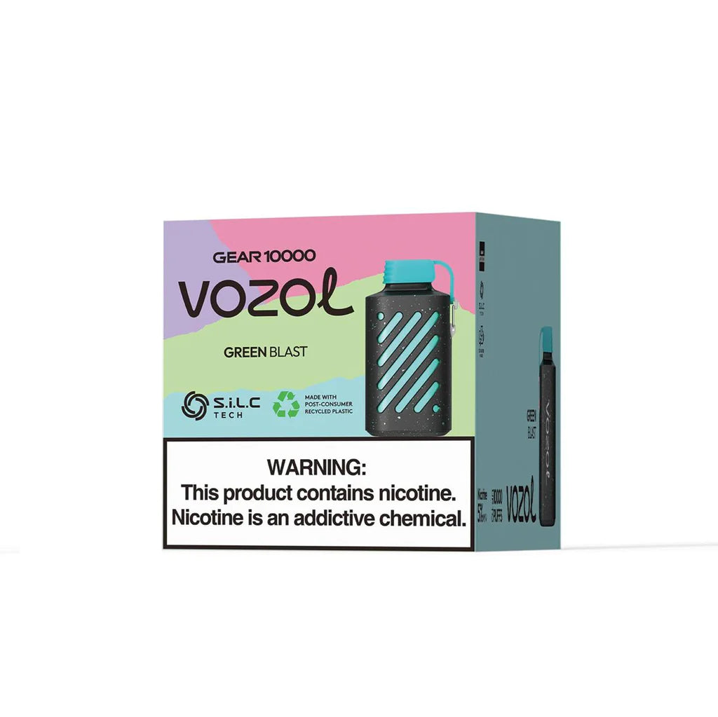 Green Blast Vozol Gear 10000 - Black Coral