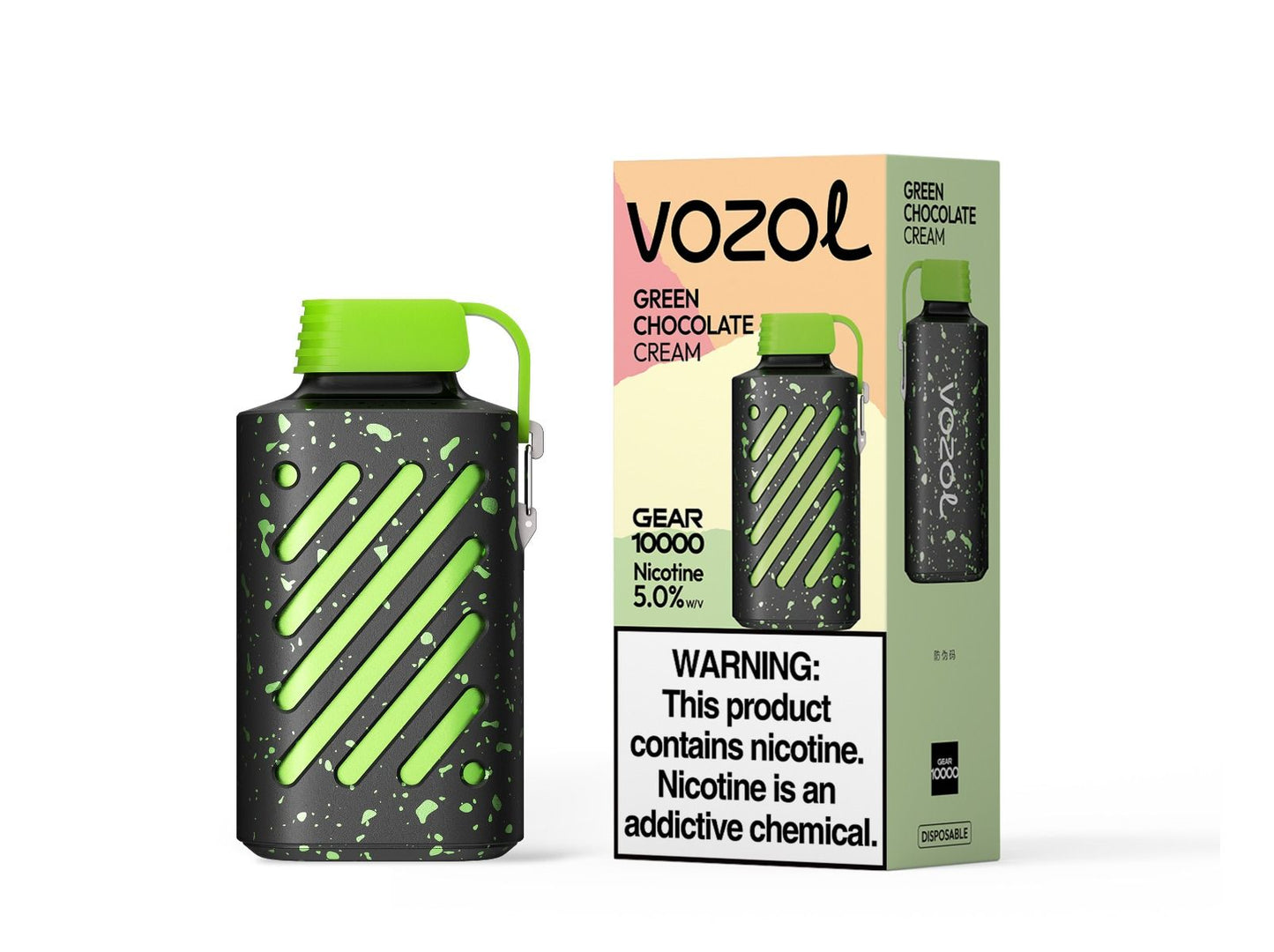 Green Chocolate Cream Vozol Gear 10000 - Black Coral