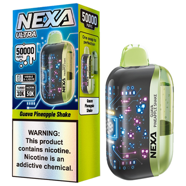 Nexa Ultra 50000 Guava Pineapple Shake Disposable Vape - Black Coral