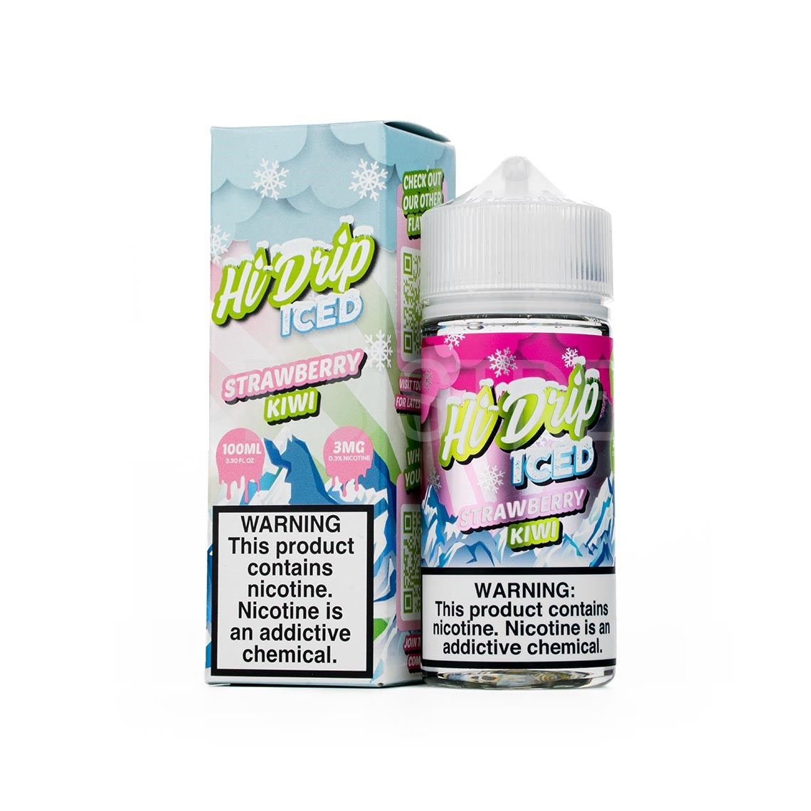Strawberry Kiwi ICED by Hi-Drip 100ml - Black Coral