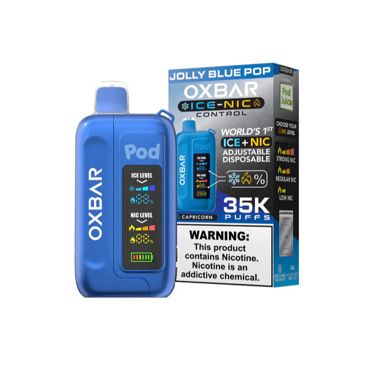 Jolly Blue Pop Oxbar Ice-Nic Control 35K - Black Coral