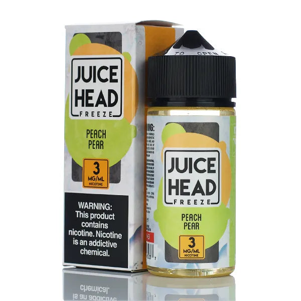Juice Head Freeze E-Liquid - Peach Pear Freeze - 100ml - Black Coral