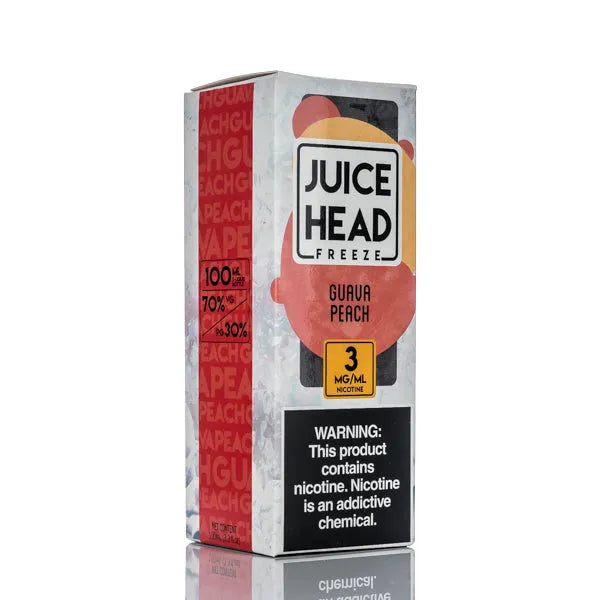 Juice Head Freeze E-Liquid - Guava Peach Freeze - 100ml - Black Coral