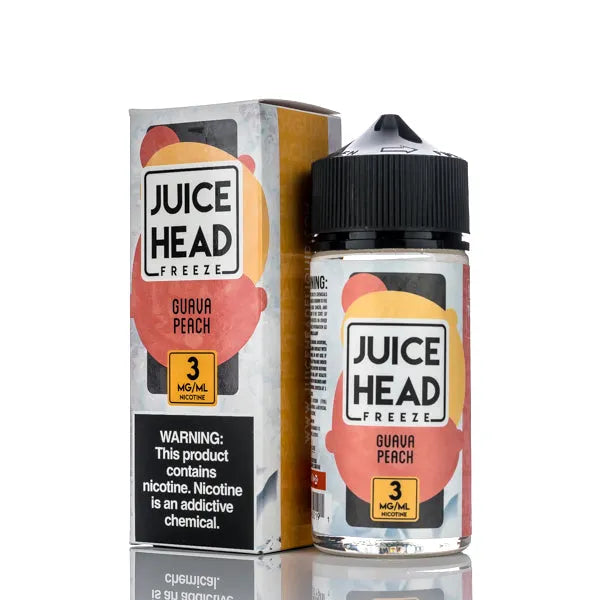 Juice Head Freeze E-Liquid - Guava Peach Freeze - 100ml - Black Coral