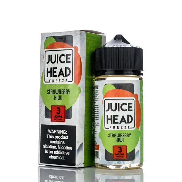 Juice Head Freeze E-Liquid - Strawberry Kiwi Freeze - 100ml - Black Coral