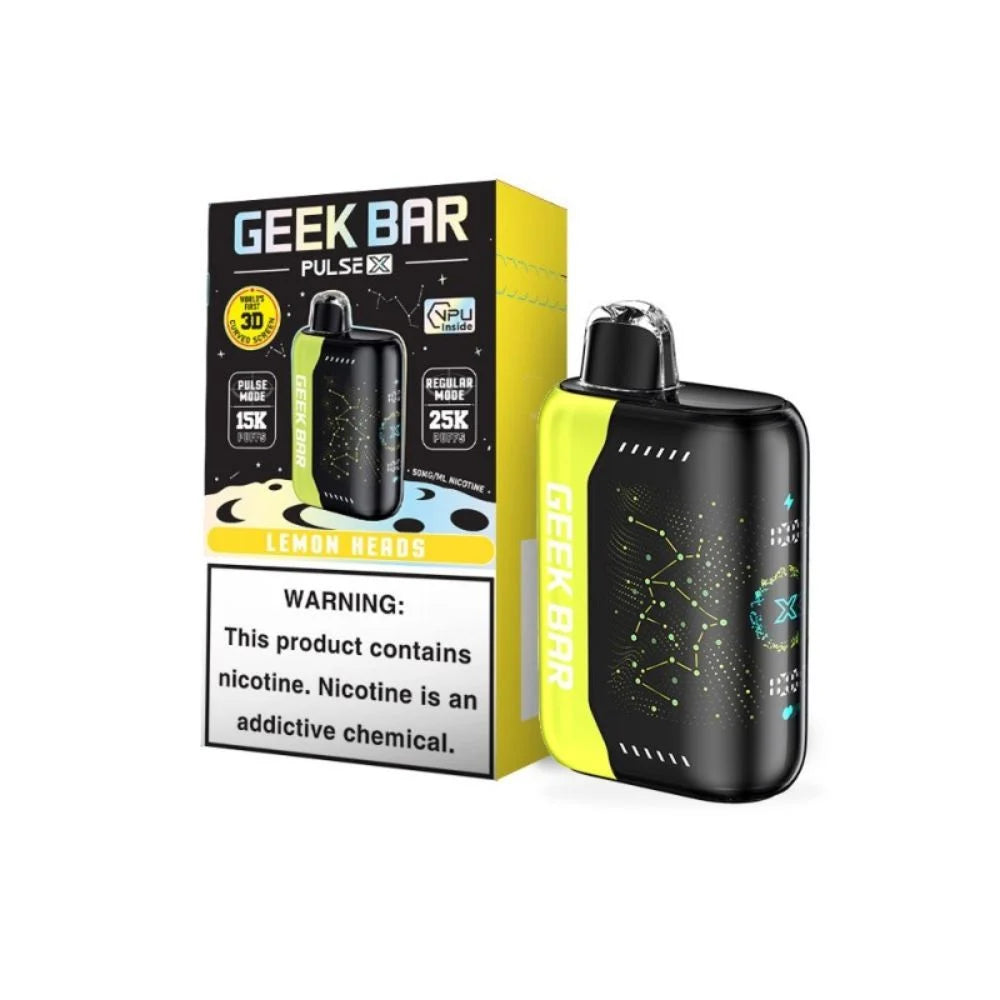 Lemon Heads Geek Bar Pulse X 25000 - Black Coral