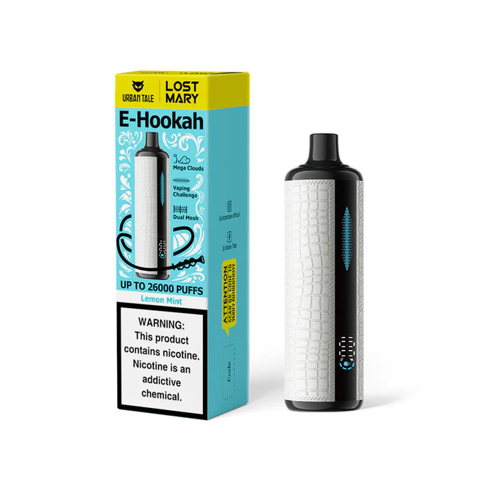 Lemon Mint Urban Tale x Lost Mary E-Hookah 26000 - Black Coral