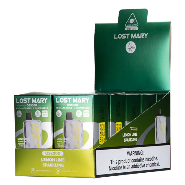 Lemon Lime Sparkling Lost Mary OS5000 Luster - Black Coral