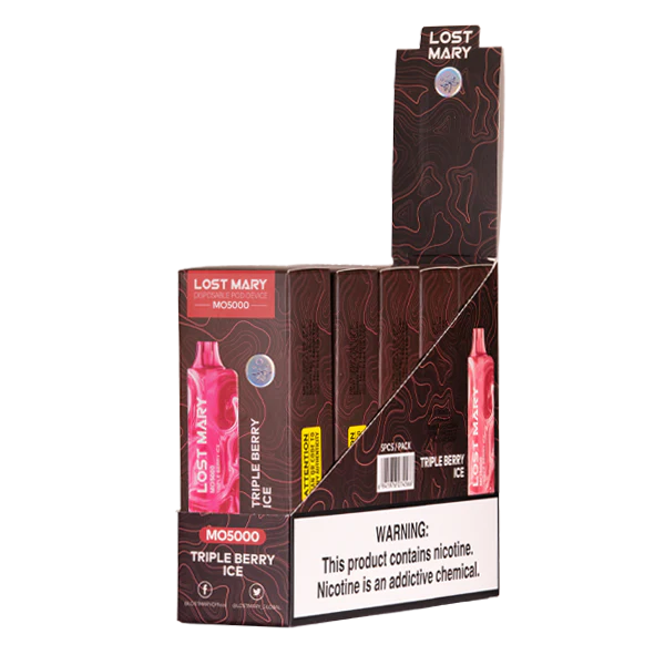 Triple Berry Ice Lost Mary MO5000 disposable vape packaging
