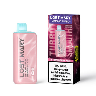 Strawberry Kiwi Lost Mary MT15000 Turbo disposable vape packaging