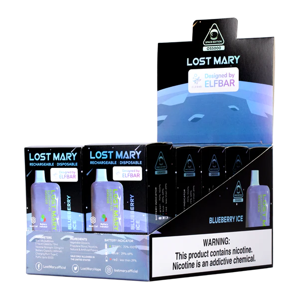 Blueberry Ice Lost Mary OS5000 - Black Coral