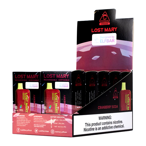 Cranberry Soda Lost Mary OS5000 - Black Coral