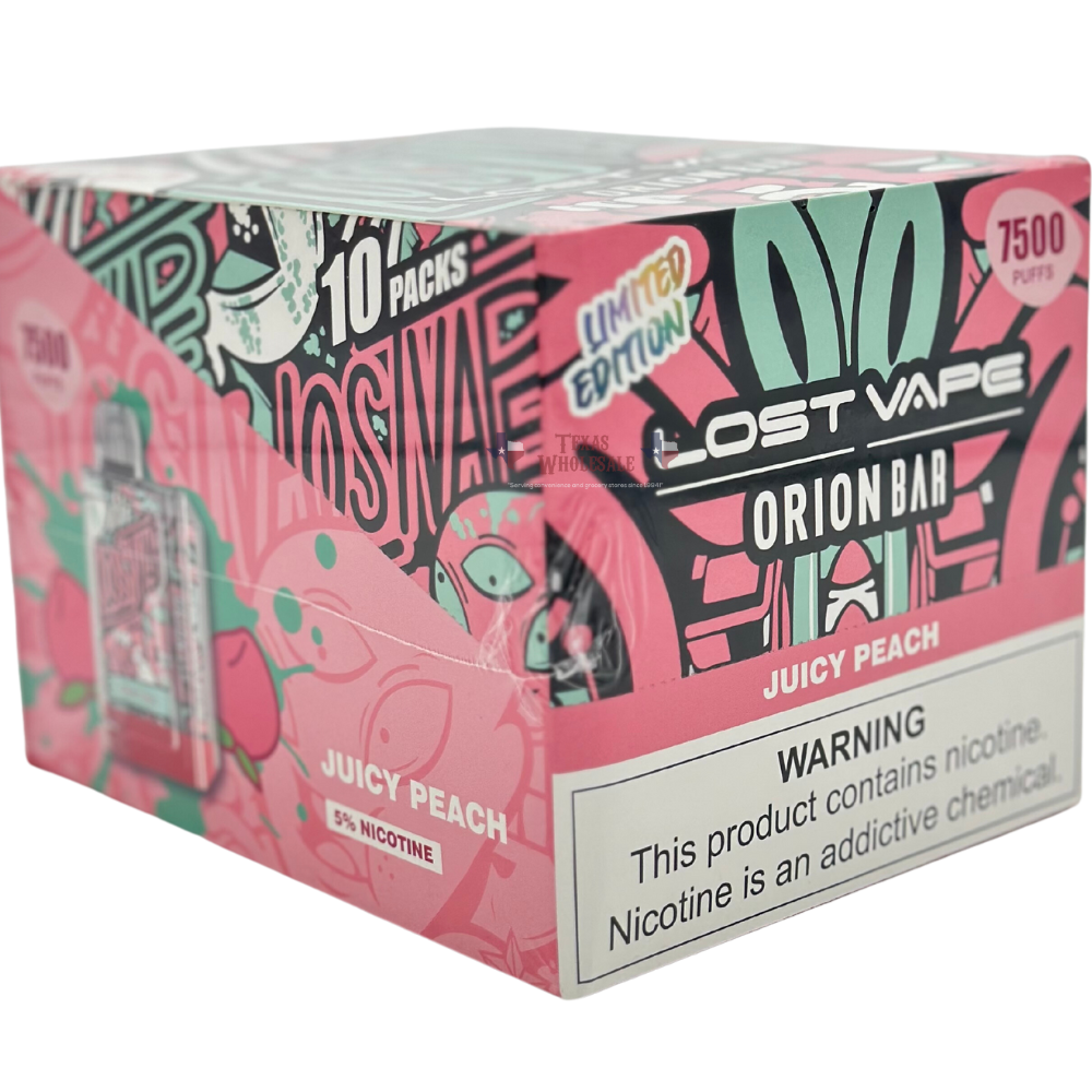 Juicy Peach Lost Vape Orion Bar 7500 - Black Coral
