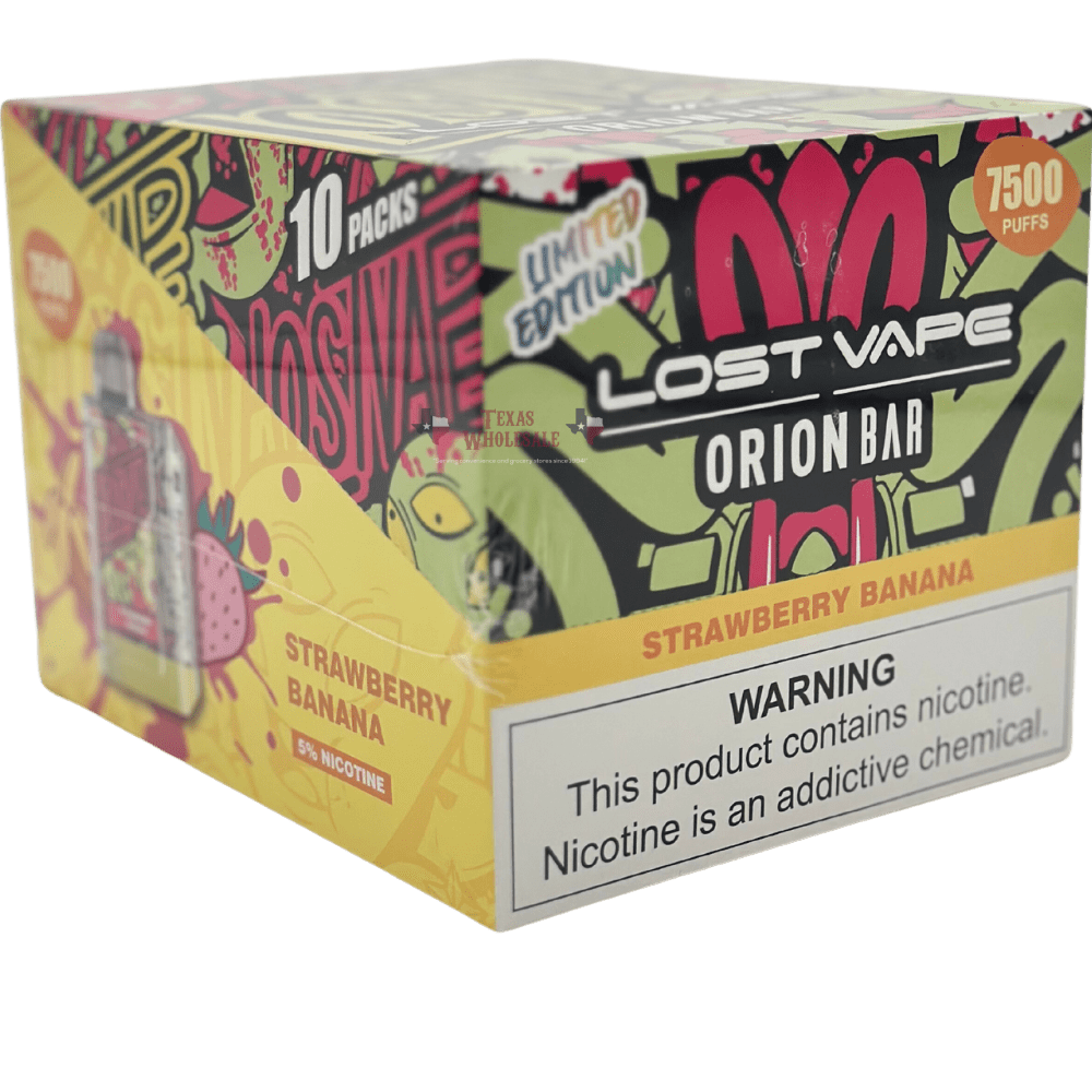 Strawberry Banana Lost Vape Orion Bar 7500 - Black Coral