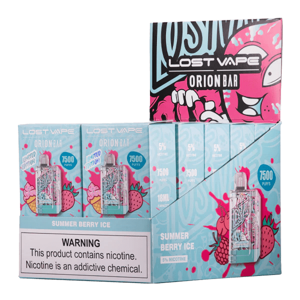 Summer Berry Ice Lost Vape Orion Bar 7500 - Black Coral