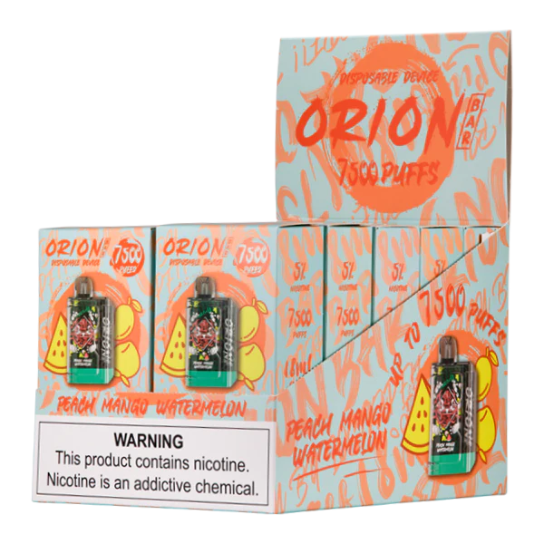 Peach Mango Watermelon Lost Vape Orion Bar 7500 - Black Coral