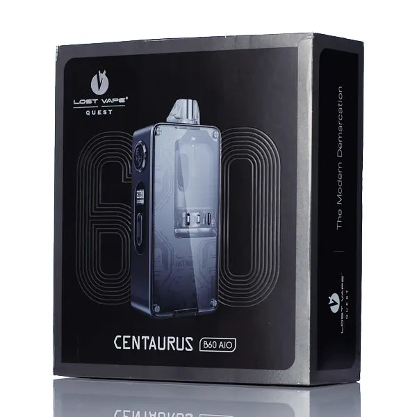 Lost Vape Centaurus B60 60W LiPo Boro Box Mod AIO Kit - Black Coral